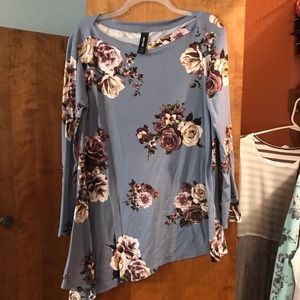 Floral Top, A line cut